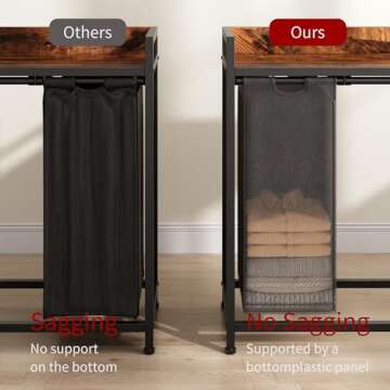 Herture Laundry Hamper with Removable Bags & Wheels