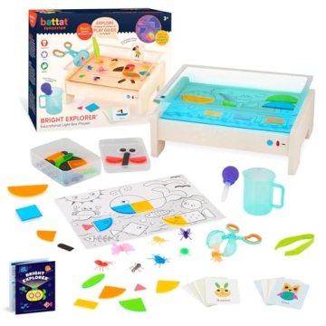 Battat Education Tracing Light Box - Color-Changing Light Table for Kids - 79-Piece Educational Play...