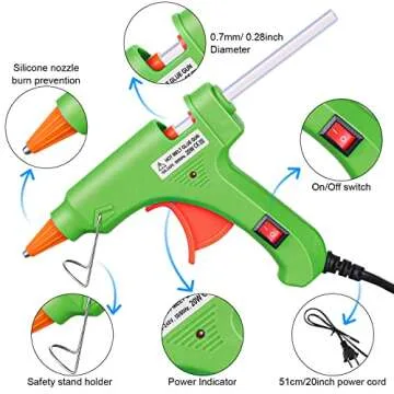 Zhengmy Mini Glue Guns Set | 6 Colors for DIY Crafts