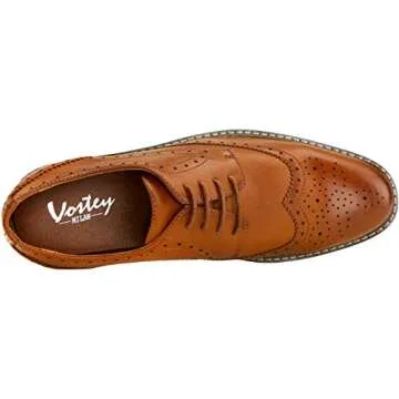 Vostey Men's Dress Shoes Brown Dress Shoes for Men Oxford Shoes for Men Wingtip Shoes Men Formal Shoes Business Shoes Derby Dress Shoes (BMY701 Yellow Brown 11)