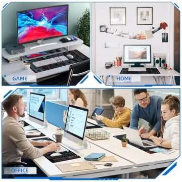 Quick Key Keyboard Mouse Pad, Non-Slip Desk Mat with Office Software Shortcuts Pattern, Upgraded Extended Large Rubber Base Mice Smooth Cloth Mouse Pad Desk Mat