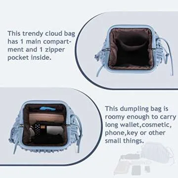 GLITZALL Clutch Purse and Dumpling Bag for Women,Designer Cloud Handbag and Ruched Bag with Detachable Shoulder Strap