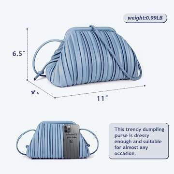 GLITZALL Clutch Purse and Dumpling Bag for Women,Designer Cloud Handbag and Ruched Bag with Detachable Shoulder Strap