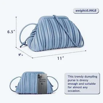 GLITZALL Clutch Purse and Dumpling Bag for Women,Designer Cloud Handbag and Ruched Bag with Detachable Shoulder Strap
