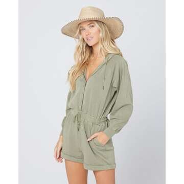 L*Space Dean Hat for Women, Wide-Brimmed Hat for Summer, Sun Protection and Vacation, Contrast Weaved Edge, Made of 100% Palm, One Size Natural