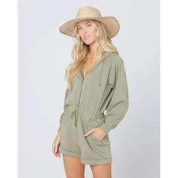 L*Space Dean Hat for Women, Wide-Brimmed Hat for Summer, Sun Protection and Vacation, Contrast Weaved Edge, Made of 100% Palm, One Size Natural