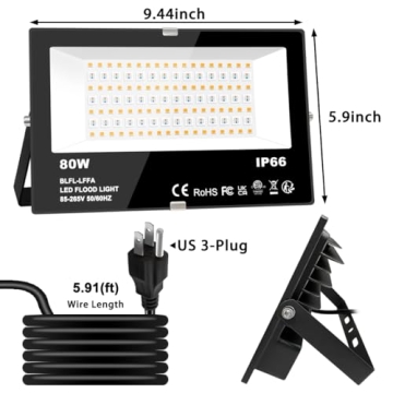 MELPO RGB Flood Lights 8000 Lumens Smart Control
