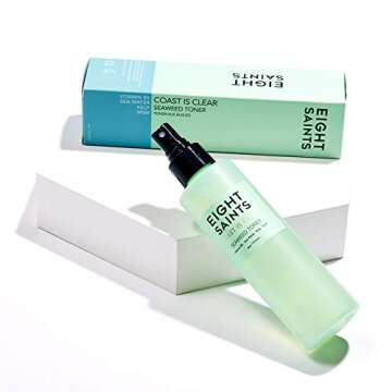 Eight Saints Coast is Clear Seaweed Anti Aging Face Toner, Natural and Organic Alcohol Free Witch Ha...
