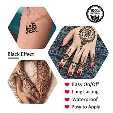 Yomagine Black Tattoo Kit for Creative DIY Body Art