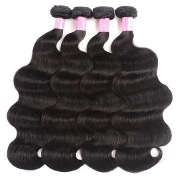 YISEA Body Wave Bundles Human Hair 4 Bundles (22 20 18 16 inches) 12A Brazilian Virgin Human Hair Bo...