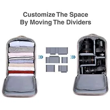 BAGSMART Camera Backpack, DSLR SLR Canvas Camera Bag Fits 13.3 Inch Laptop Water Resistant with Rain Cover Tripod Holder,for Men Women,Canvas Pink