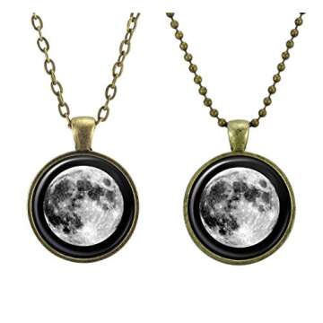 Custom Moon Phase Necklace Pendant - Personalized Jewelry for Special Days