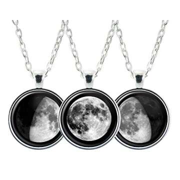 Custom Moon Phase Necklace Personalized Jewelry Gift