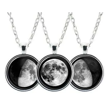 Custom Moon Phase Necklace Personalized Jewelry Gift