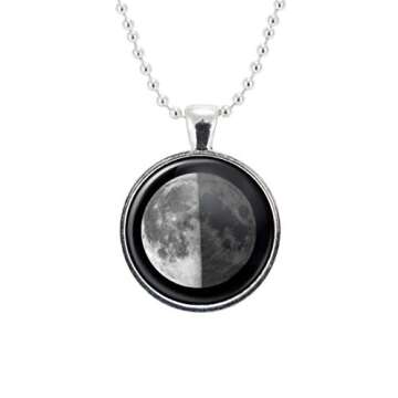 Custom Moon Phase Necklace Personalized Jewelry Gift