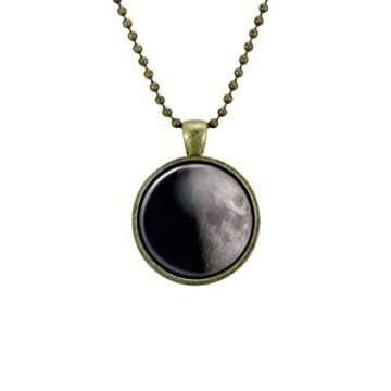 Custom Moon Phase Necklace Personalized Jewelry Gift