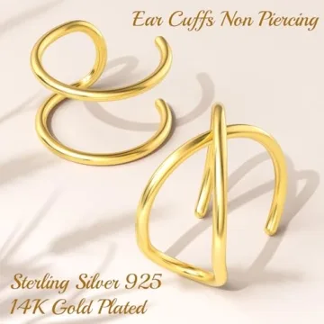 Stylish PAGOW 4x Fake Helix Ear Cuffs for All Occasions