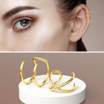 Stylish PAGOW 4x Fake Helix Ear Cuffs for All Occasions
