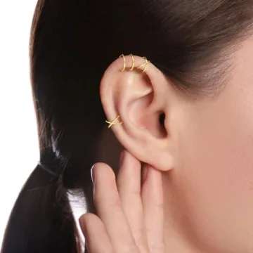 Stylish PAGOW 4x Fake Helix Ear Cuffs for All Occasions
