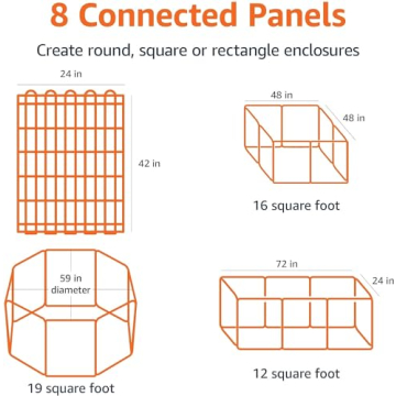 Amazon Basics Foldable Pet Exercise Playpen - Large & Versatile