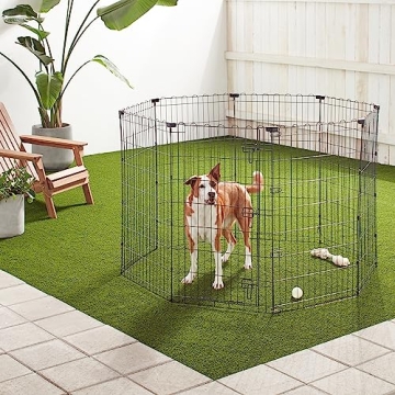 Amazon Basics Foldable Pet Exercise Playpen - Large & Versatile