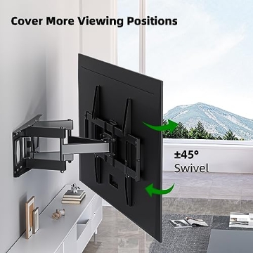 Full Motion TV Wall Mount for 37"-86" Flat Screens