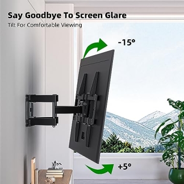 Full Motion TV Wall Mount for 37"-86" Flat Screens