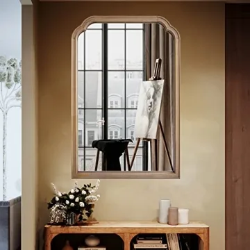 WallBeyond 24" x 36" Rustic Wood Bathroom Mirror