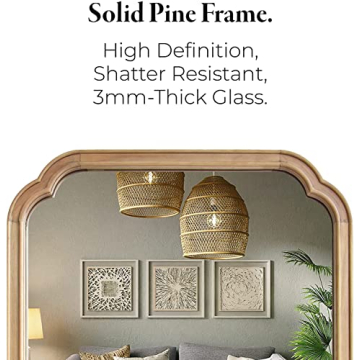 WallBeyond 24" x 36" Rustic Wood Bathroom Mirror