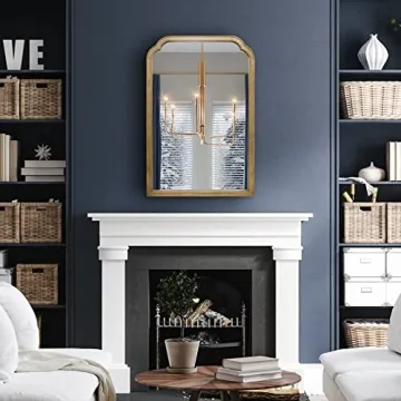 WallBeyond 24" x 36" Rustic Wood Bathroom Mirror