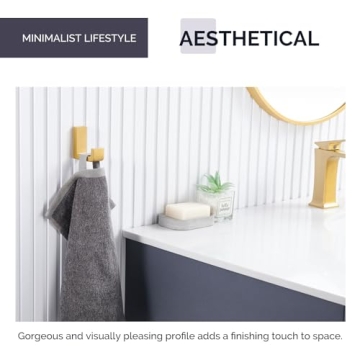 Angle Simple Bathroom Towel Hook in Gold - 304 SS