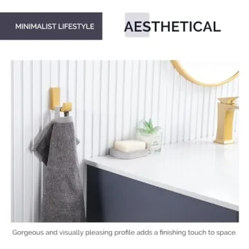 Angle Simple Bathroom Towel Hook in Gold - 304 SS