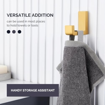 Angle Simple Bathroom Towel Hook in Gold - 304 SS