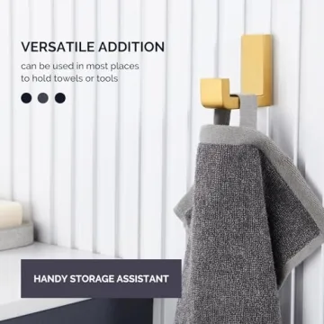 Angle Simple Bathroom Towel Hook in Gold - 304 SS