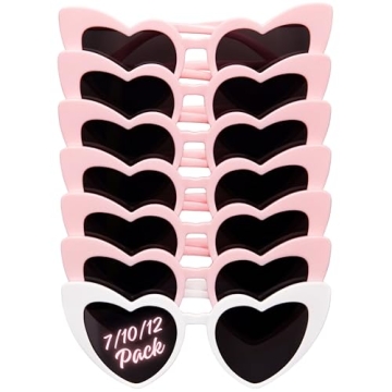 Pergozo Pink Heart Sunglasses Set for Bachelorette Parties