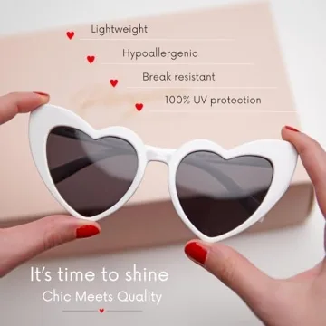 Pergozo Pink Heart Sunglasses Set for Bachelorette Parties