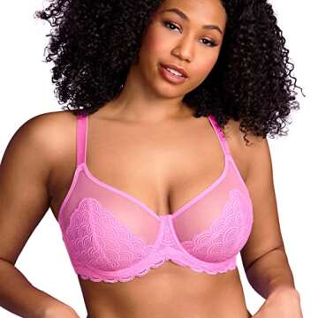 HSIA Minimizer Bra for Women - Plus Size Lace Bra Womans Full Coverage Bras Unlined Underwire Bra fo...