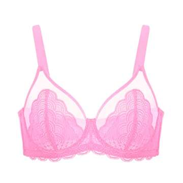 HSIA Minimizer Bra for Women - Plus Size Lace Bra Womans Full Coverage Bras Unlined Underwire Bra for Heavy Breast