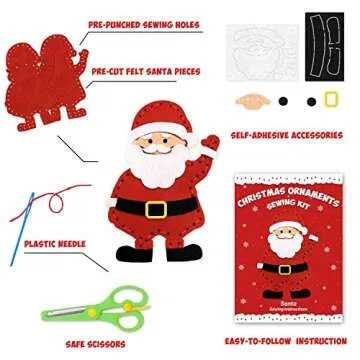 CiyvoLyeen Kids Christmas Sewing Kit for Creative Fun