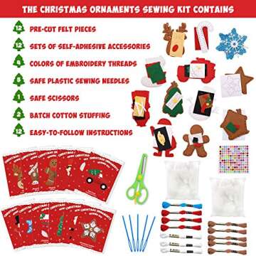 CiyvoLyeen Kids Christmas Sewing Kit for Creative Fun
