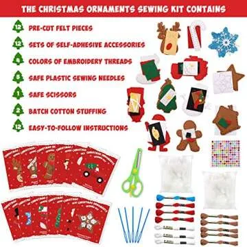 CiyvoLyeen Kids Christmas Sewing Kit for Creative Fun