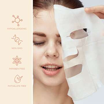Skin 2.0 Retinol & Vitamin E Sheet Mask - Anti-Aging, Acne Scar & Hyperpigmentation Treatment - Hydrating, Dermatologist Tested Korean Skincare - Clean Beauty, Cruelty-Free, All Skin Types - 5 Masks