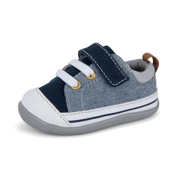 See Kai Run - Stevie II First Walker Shoe for Infants, Blue Denim, Infant 4