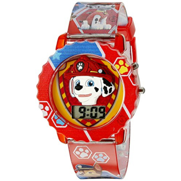Nickelodeon Kids' Digital Watch with Red Case, Comfortable Red Strap, Easy to Buckle - Official 3D P...