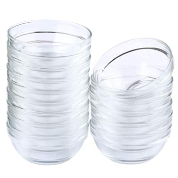 Maredash Mini Bowls 4 Inch Glass Bowls for Kitchen Prep - Set of 16