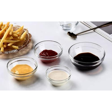 Maredash Mini Bowls 4 Inch Glass Bowls for Kitchen Prep