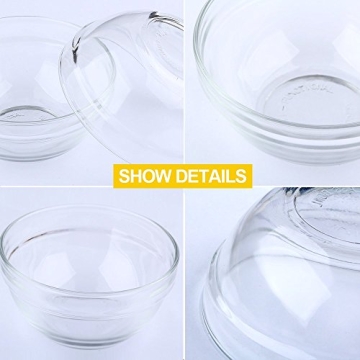 Maredash Mini Bowls 4 Inch Glass Bowls for Kitchen Prep
