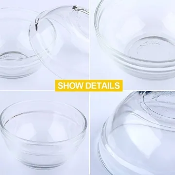 Maredash Mini Bowls 4 Inch Glass Bowls for Kitchen Prep