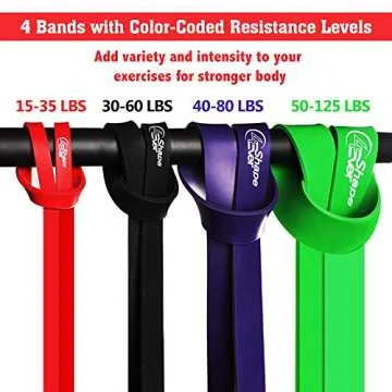 4EverShape Pull Up Assist Bands, Resistance Bands Set with Handles and Door Anchor, Workout Bands, Heavy Duty Exercise Bands for Body Stretching, Powerlifting