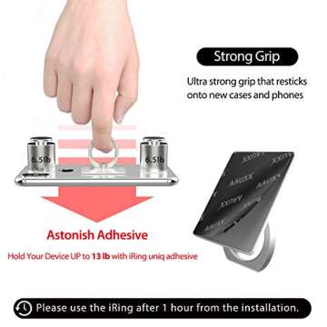 iRing Original, Made in Korea, Phone Ring Holder, Cell Phone Grip Stand, Compatible with iPhone, Gal...